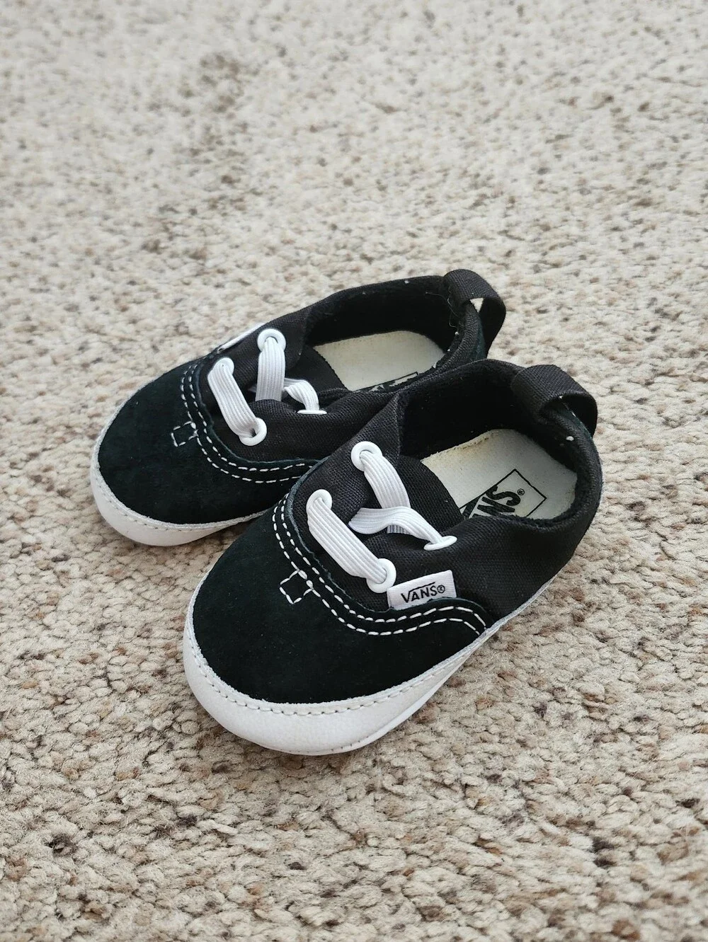 Vans Baby Slip On Black Shoes Size 2